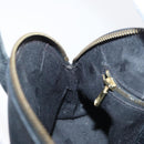 MCM Logogram Vicetos Hand Bag PVC 2way Black Gold Auth gh1799-23