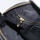 MCM Logogram Vicetos Hand Bag PVC 2way Black Gold Auth gh1799-24