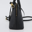 MCM Logogram Vicetos Hand Bag PVC 2way Black Gold Auth gh1799-4