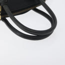 MCM Logogram Vicetos Hand Bag PVC 2way Black Gold Auth gh1799-7