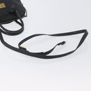 MCM Logogram Vicetos Hand Bag PVC 2way Black Gold Auth gh1799-9