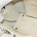 BALENCIAGA Paper mini Hand Bag Leather 2way White Silver 370926 Auth gh180-17