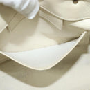 BALENCIAGA Paper mini Hand Bag Leather 2way White Silver 370926 Auth gh180-18