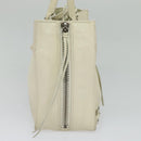 BALENCIAGA Paper mini Hand Bag Leather 2way White Silver 370926 Auth gh180-4