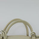 BALENCIAGA Paper mini Hand Bag Leather 2way White Silver 370926 Auth gh180-8