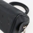 MCM Logogram Vicetos Mini Boston Bag PVC Black Gold Auth gh1800-15