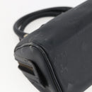 MCM Logogram Vicetos Mini Boston Bag PVC Black Gold Auth gh1800-16