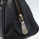 MCM Logogram Vicetos Mini Boston Bag PVC Black Gold Auth gh1800-10