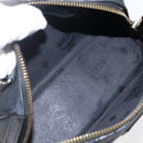 MCM Logogram Vicetos Mini Boston Bag PVC Black Gold Auth gh1800-11