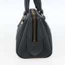 MCM Logogram Vicetos Mini Boston Bag PVC Black Gold Auth gh1800-4