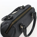 MCM Logogram Vicetos Mini Boston Bag PVC Black Gold Auth gh1800-6