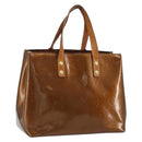 LOUIS VUITTON Monogram Vernis Reade PM Hand Bag Bronze M91146 LV Auth gh1803-1
