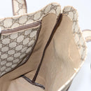 GUCCI GG Supreme Tote Bag PVC Beige Gold Auth gh1804-21