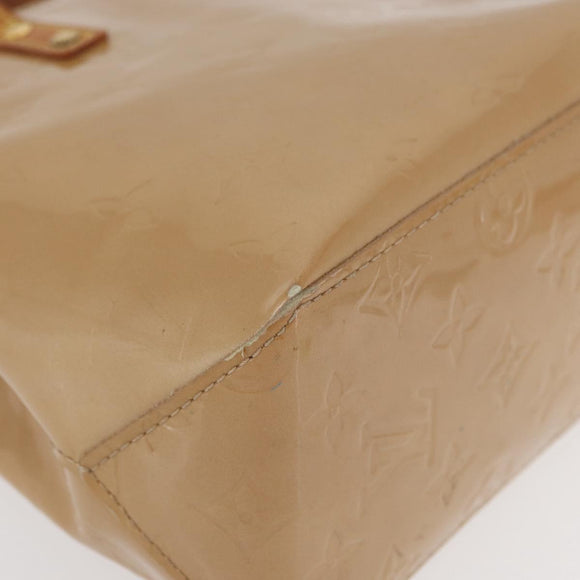 LOUIS VUITTON Monogram Vernis Reade PM Hand Bag Noisette M91334 LV Auth gh1805