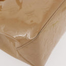 LOUIS VUITTON Monogram Vernis Reade PM Hand Bag Noisette M91334 LV Auth gh1805-9
