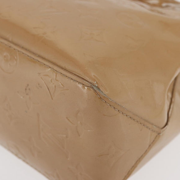 LOUIS VUITTON Monogram Vernis Reade PM Hand Bag Noisette M91334 LV Auth gh1805