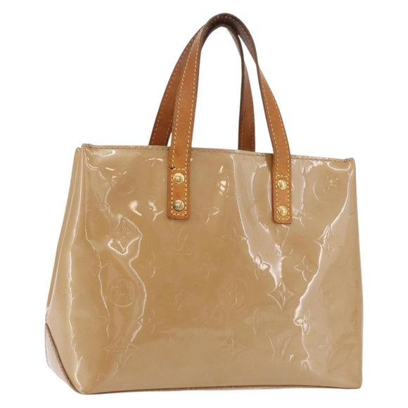 LOUIS VUITTON Monogram Vernis Reade PM Hand Bag Noisette M91334 LV Auth gh1805