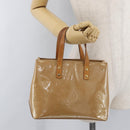 LOUIS VUITTON Monogram Vernis Reade PM Hand Bag Noisette M91334 LV Auth gh1805-26