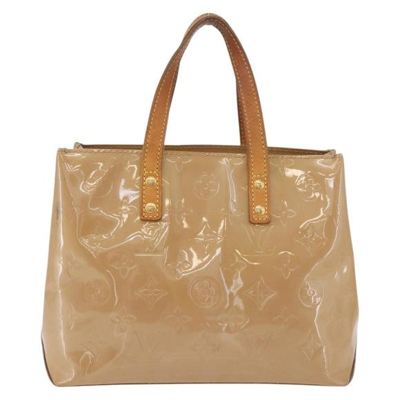 LOUIS VUITTON Monogram Vernis Reade PM Hand Bag Noisette M91334 LV Auth gh1805