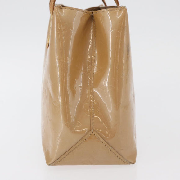 LOUIS VUITTON Monogram Vernis Reade PM Hand Bag Noisette M91334 LV Auth gh1805