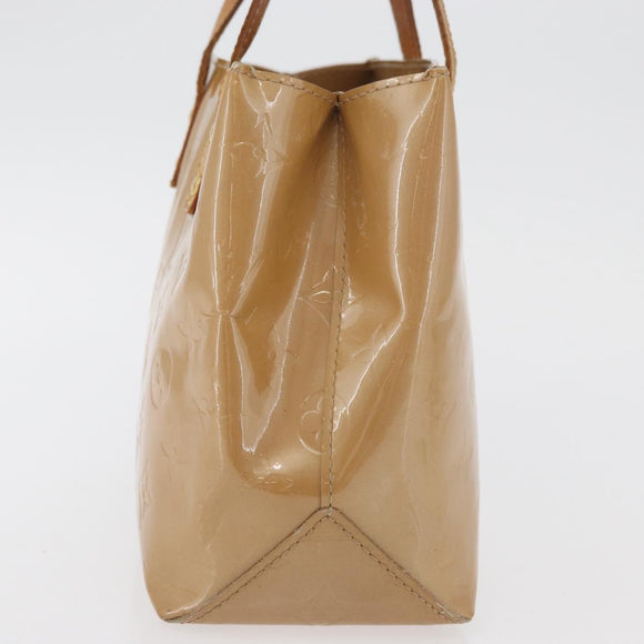 LOUIS VUITTON Monogram Vernis Reade PM Hand Bag Noisette M91334 LV Auth gh1805