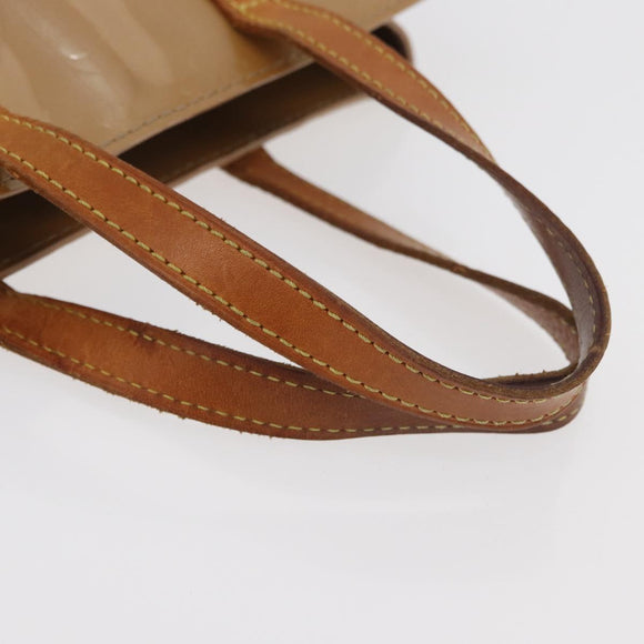 LOUIS VUITTON Monogram Vernis Reade PM Hand Bag Noisette M91334 LV Auth gh1805
