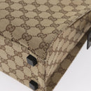 GUCCI GG Canvas Business Bag Beige Silver 015 3707 Auth gh1806-11