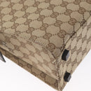 GUCCI GG Canvas Business Bag Beige Silver 015 3707 Auth gh1806-12