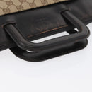 GUCCI GG Canvas Business Bag Beige Silver 015 3707 Auth gh1806-7