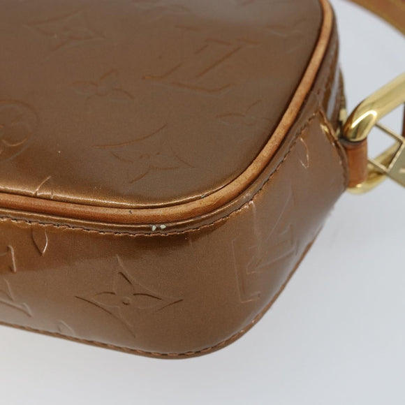 LOUIS VUITTON Monogram Vernis Christy MM Shoulder Bag Bronze M91109 Auth gh1807