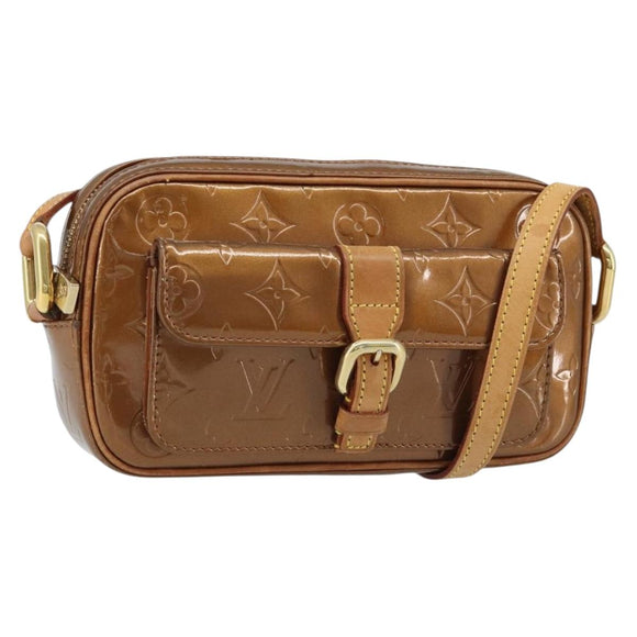 LOUIS VUITTON Monogram Vernis Christy MM Shoulder Bag Bronze M91109 Auth gh1807