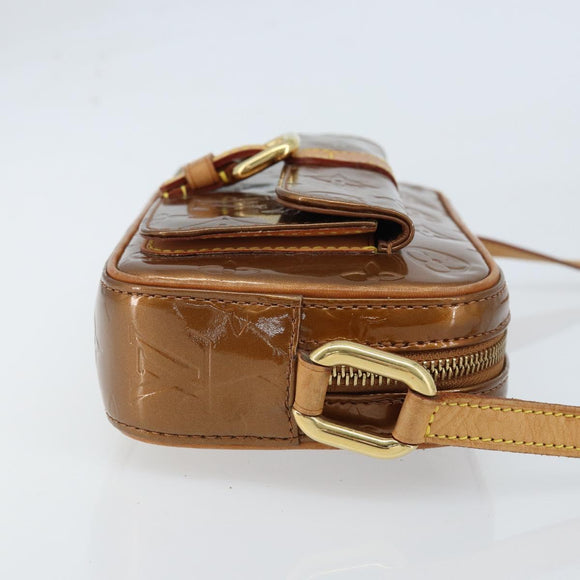 LOUIS VUITTON Monogram Vernis Christy MM Shoulder Bag Bronze M91109 Auth gh1807