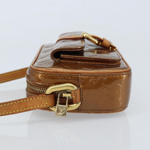 LOUIS VUITTON Monogram Vernis Christy MM Shoulder Bag Bronze M91109 Auth gh1807