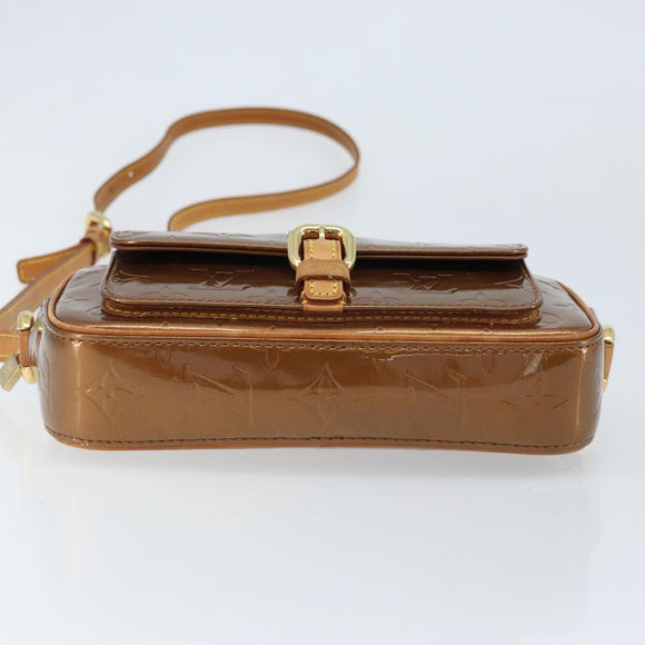 LOUIS VUITTON Monogram Vernis Christy MM Shoulder Bag Bronze M91109 Auth gh1807