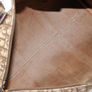 Christian Dior Trotter Canvas Boston Bag Beige Gold Auth gh1809-15