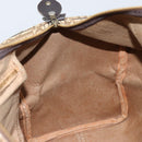 Christian Dior Trotter Canvas Boston Bag Beige Gold Auth gh1809-16