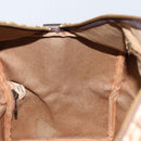 Christian Dior Trotter Canvas Boston Bag Beige Gold Auth gh1809-17