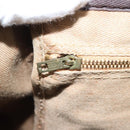 Christian Dior Trotter Canvas Boston Bag Beige Gold Auth gh1809-18