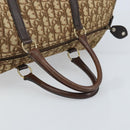 Christian Dior Trotter Canvas Boston Bag Beige Gold Auth gh1809-7