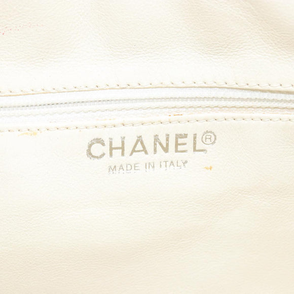 CHANEL Matelasse Hand Bag Canvas Gray Silver CC Auth gh1814