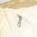 CHANEL Matelasse Hand Bag Canvas Gray Silver CC Auth gh1814-23