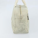 CHANEL Matelasse Hand Bag Canvas Gray Silver CC Auth gh1814-4