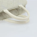 CHANEL Matelasse Hand Bag Canvas Gray Silver CC Auth gh1814-7