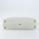 CHANEL Matelasse Hand Bag Canvas Gray Silver CC Auth gh1814-5