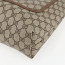 GUCCI GG Supreme Web Sherry Line Tote Bag PVC Beige Gold Auth gh1816-9