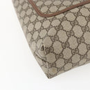 GUCCI GG Supreme Web Sherry Line Tote Bag PVC Beige Gold Auth gh1816-14