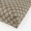 GUCCI GG Supreme Web Sherry Line Tote Bag PVC Beige Gold Auth gh1816-15