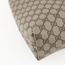 GUCCI GG Supreme Web Sherry Line Tote Bag PVC Beige Gold Auth gh1816-16