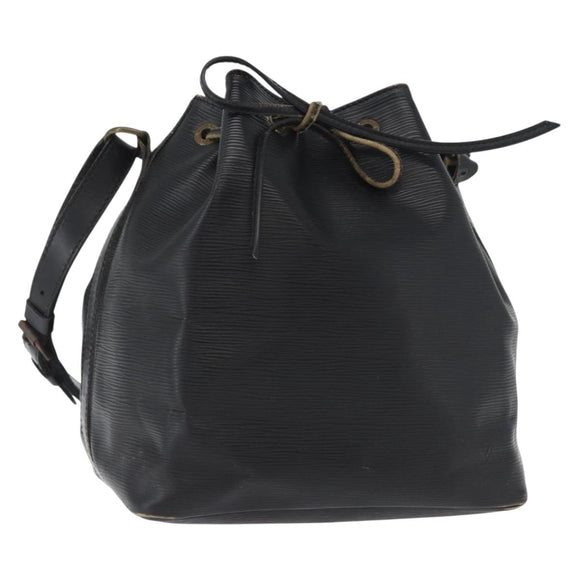 LOUIS VUITTON Epi Petit Noe Schultertasche Schwarz M44102 LV Auth gh1817
