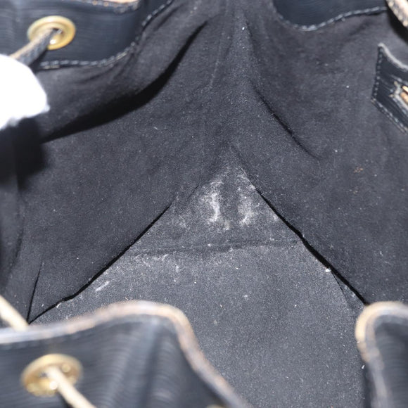 LOUIS VUITTON Epi Petit Noe Schultertasche Schwarz M44102 LV Auth gh1817